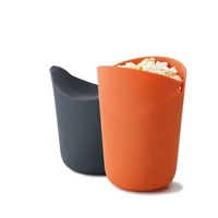 popcorn bucket foldable household microwave oven diy puffed rice silicone cup reusable container