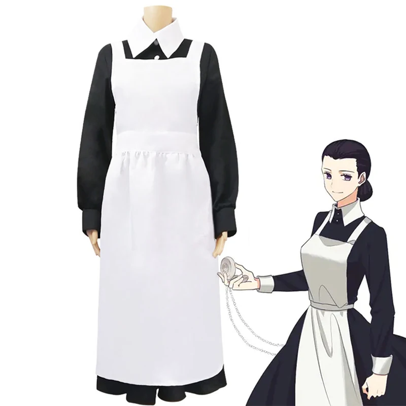 

Anime The Promised Neverland Isabella Cosplay Costume Cafe Black Maid Dress Themed Restaurant Maid Uniform