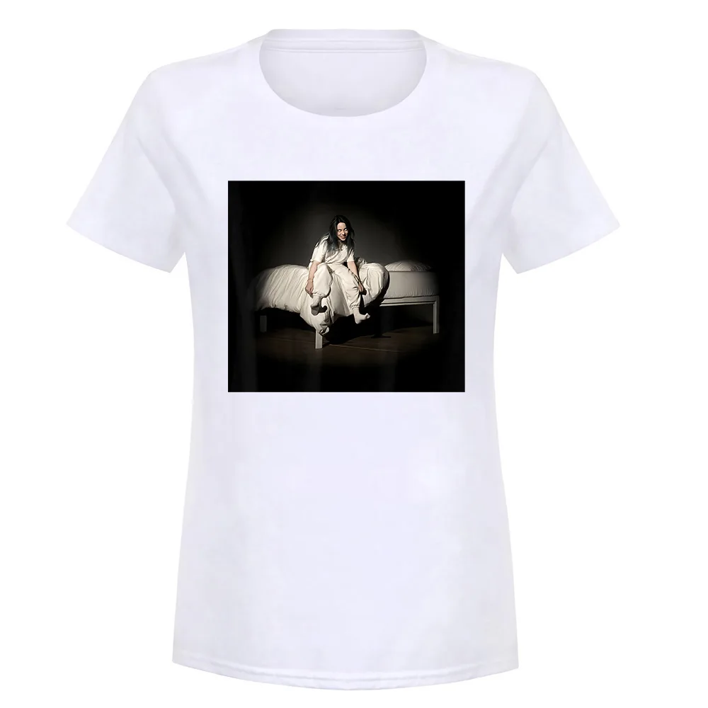 women white Черная футболка Billie Eilish Sweet Dreams S 3Xl Подарочная футболка на день рождения - Цвет: women white