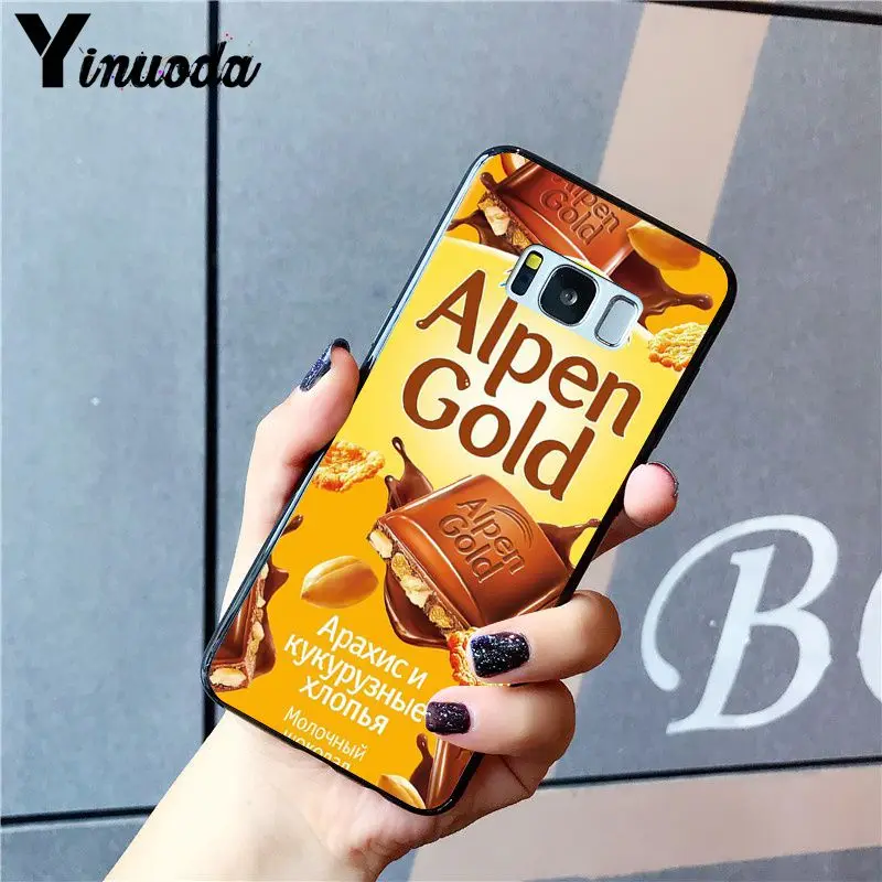 Yinuoda Wonka Bar с золотым билетом Alpen Золотой шоколадный чехол для телефона samsung Galaxy S10 Plus S10E S6 S7 S8 S9 S9Plus S10lite