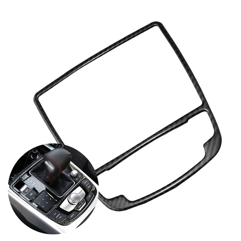 

Для Audi A6 C7 2012 2013 2014 2015 2016 рамка панели переключения передач в салоне автомобиля/держатель стакана для воды из углеродного волокна Чехол Деко...