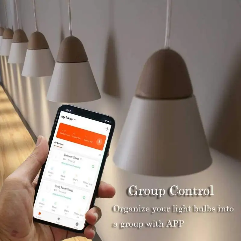 1/2 шт умная лампа WiFi GU10 RGBW 5 Вт Светодиодная с регулируемой яркостью совместима Alexa