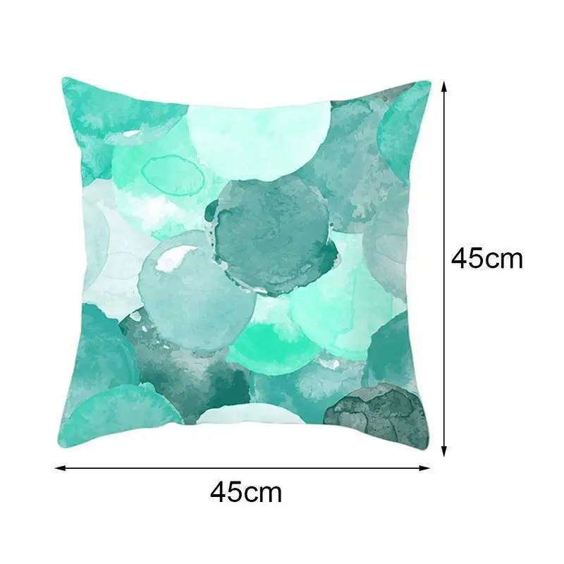 

Blue Feather Pillowcase Decorative Sofa Cushion Bed Home Pillow Car 45*45cm Cute Cover Pillow Cushion Cover Decor L3N8