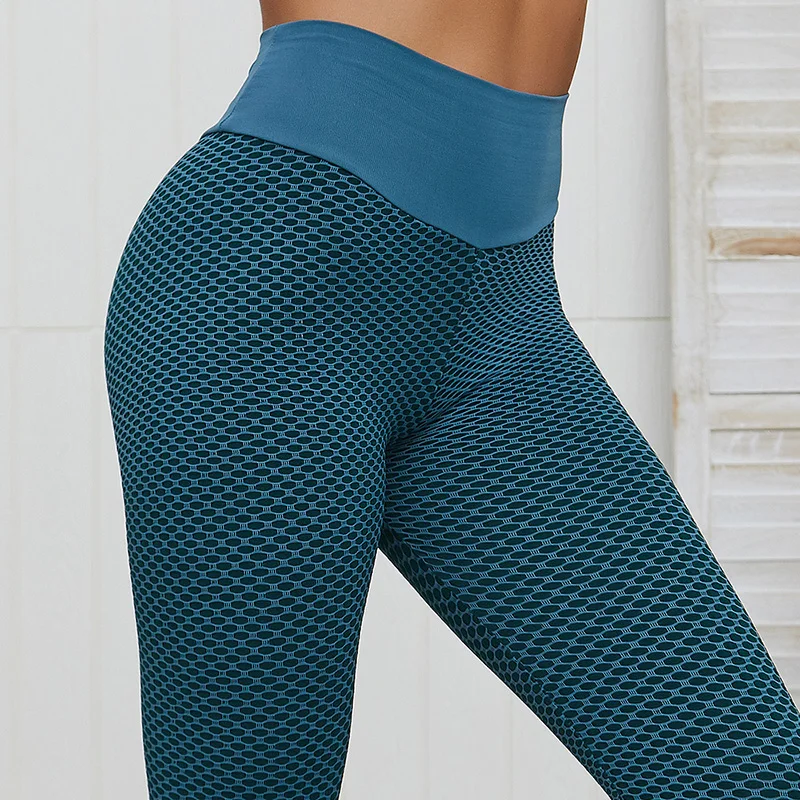 High Waist Women Yoga Pants Seamless Leggings Fitness Sports Elastic Tights Push Up Breathable Slim Energy Bumps Style Leggings