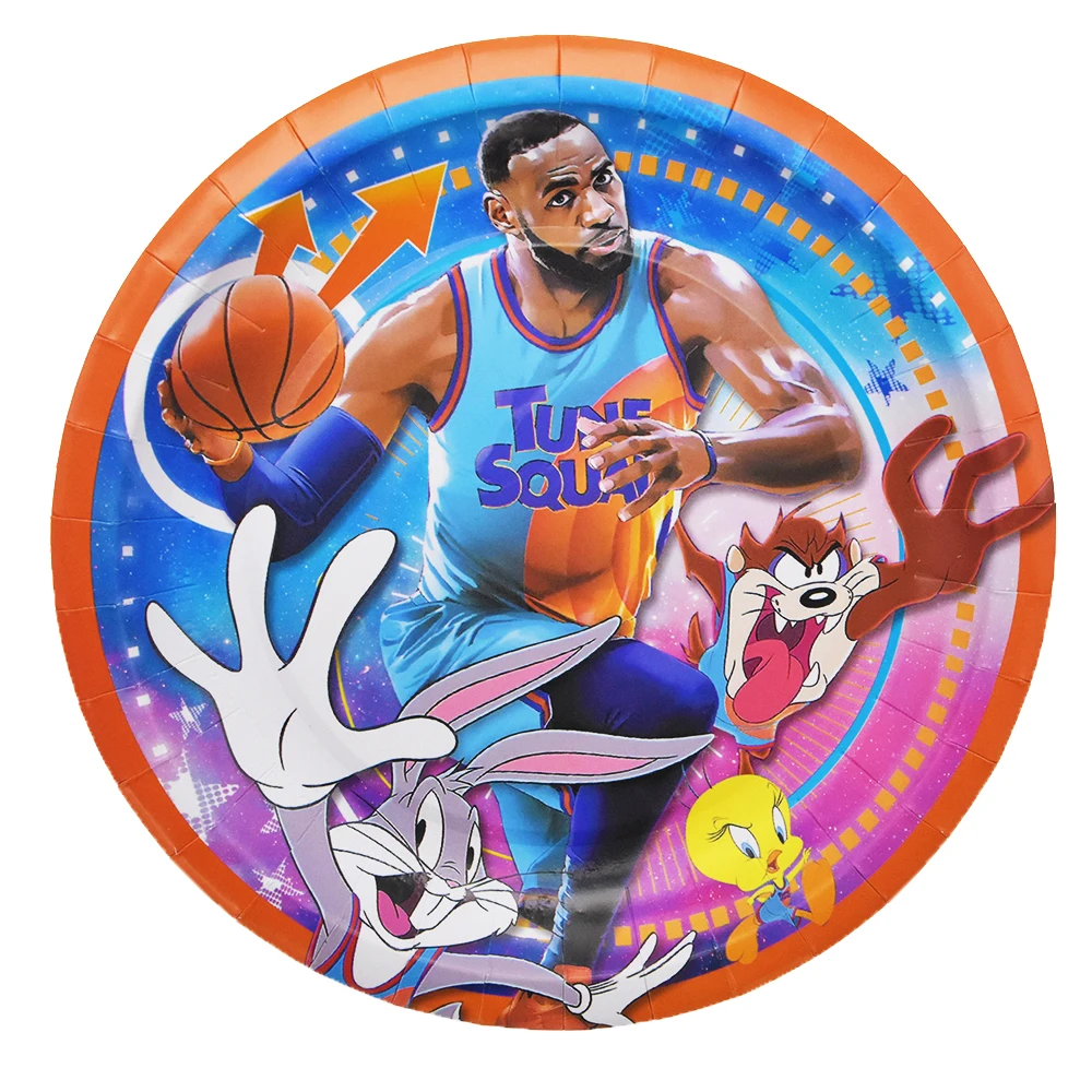 Принадлежности для вечеринки в честь Дня Рождения Space Jam бумажные тарелки чашек