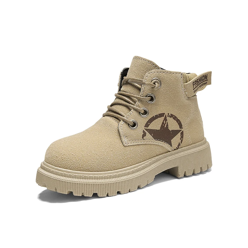 Модные Детские Ботинки Martin на осень и зиму повседневная обувь для мальчиков с