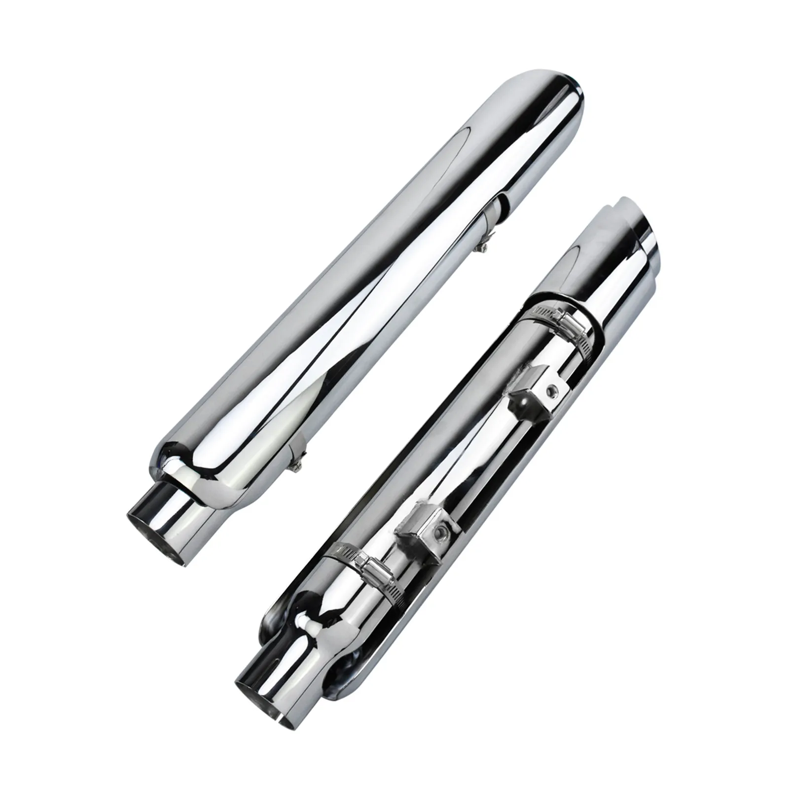 Мотоциклетные глушители Exhuast короткие выхлопные трубы черные/хромированные для