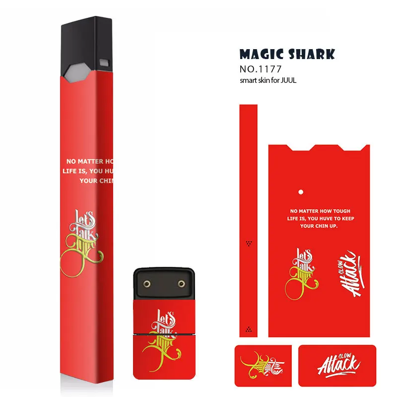 Волшебная Акула модная бумпанная наклейка для Juul кожаная пленка бумажная