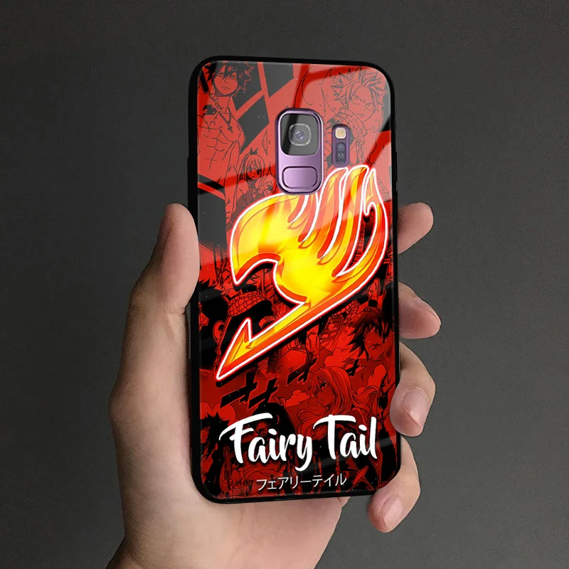 Fairy Tail Аниме «Нацу» Люси Эрза мягкий силиконовый стекло чехол для телефона в виде ракушки для samsung Galaxy S8 S9 S10e S10 Note 8, 9, 10, плюс