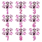 Фольгированные воздушные шары Минни Маус, мультяшное украшение для вечеринки в честь Дня рождения детей, праздника для будущей мамы, набор воздушных шаров с цифрами 32 дюйма