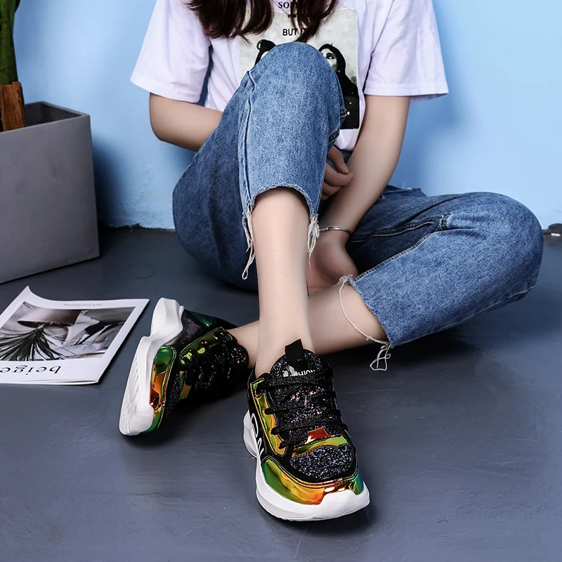 Модная женская спортивная обувь кроссовки для женщин Ulzzang Студенческая из