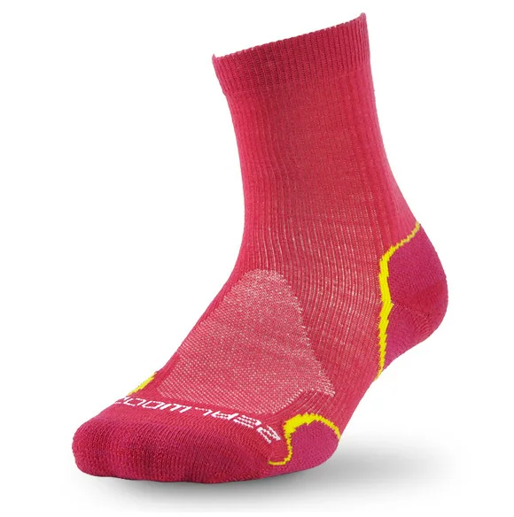 1 pair Cherry Носки из мериносовой шерсти, ZEALWOOD Athletic cushit Crew hiking& походные носки, 1/3 пар - Цвет: 1 pair Cherry