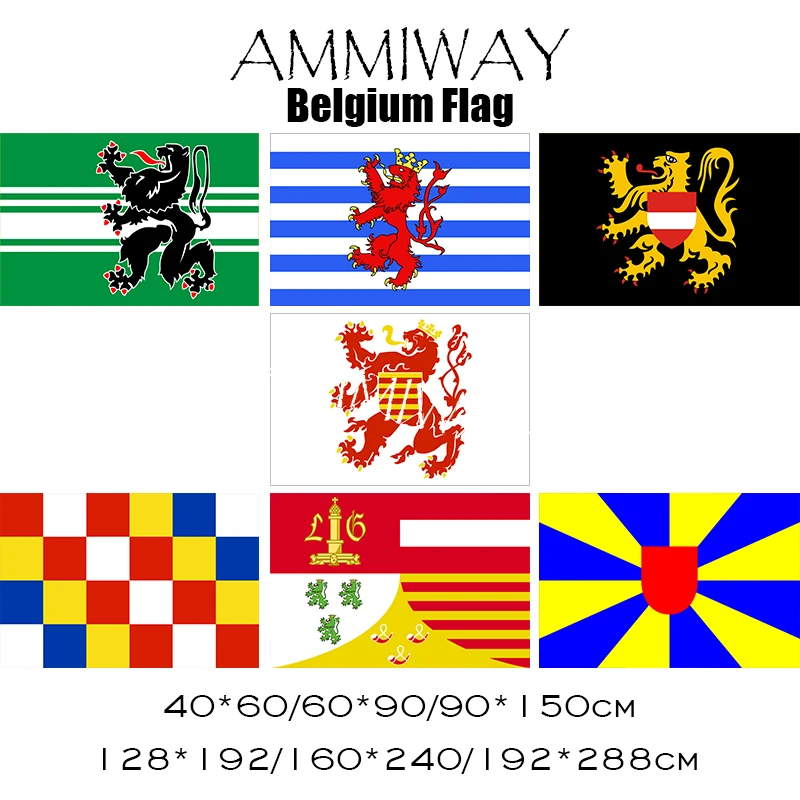 Флаг провинций Бельгии большого размера AMMIWAY флаг флагмандского Брабанта 3x5