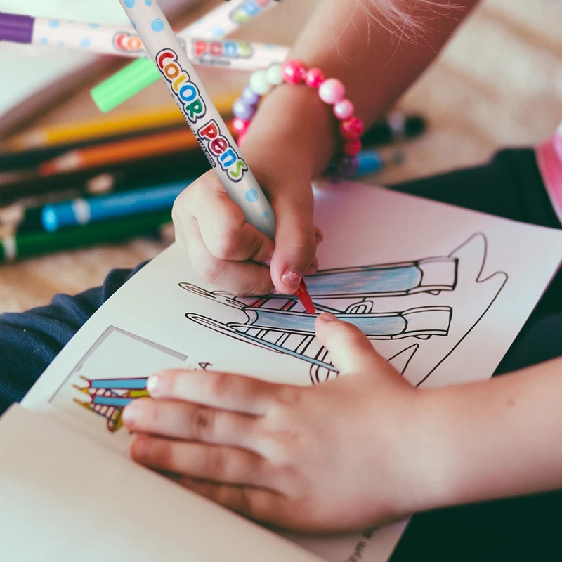 6 шт./компл. двойная головка 12 цветов детская живопись Нетоксичная моющаяся