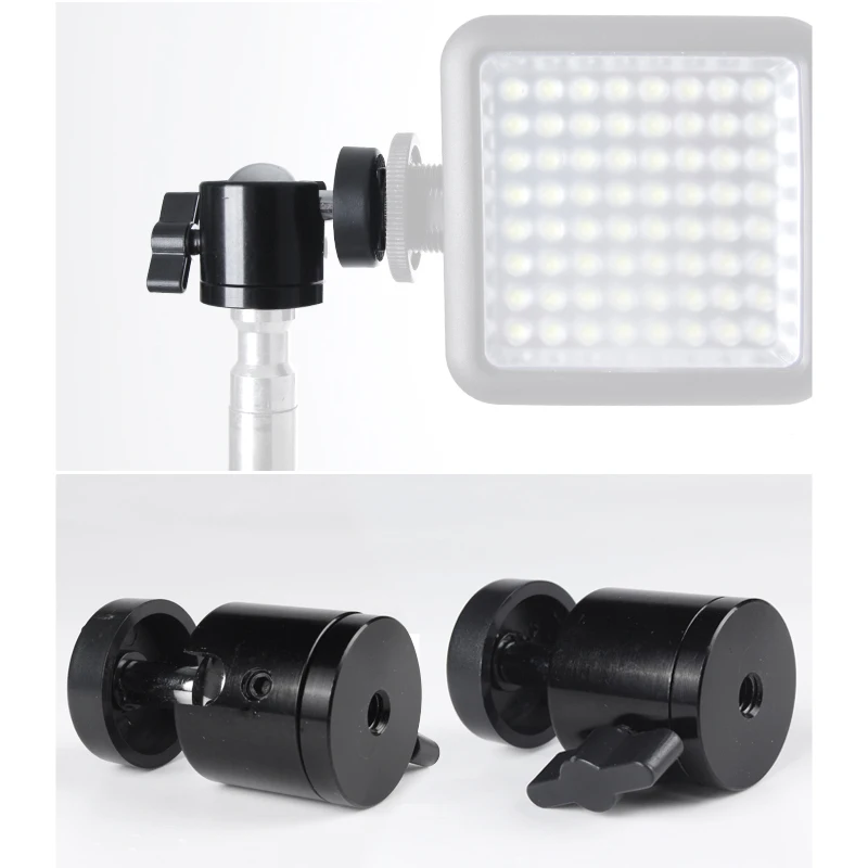 Черный металлический мини штатив с шаровой головкой крепление резьбой 1/4 &quotдля