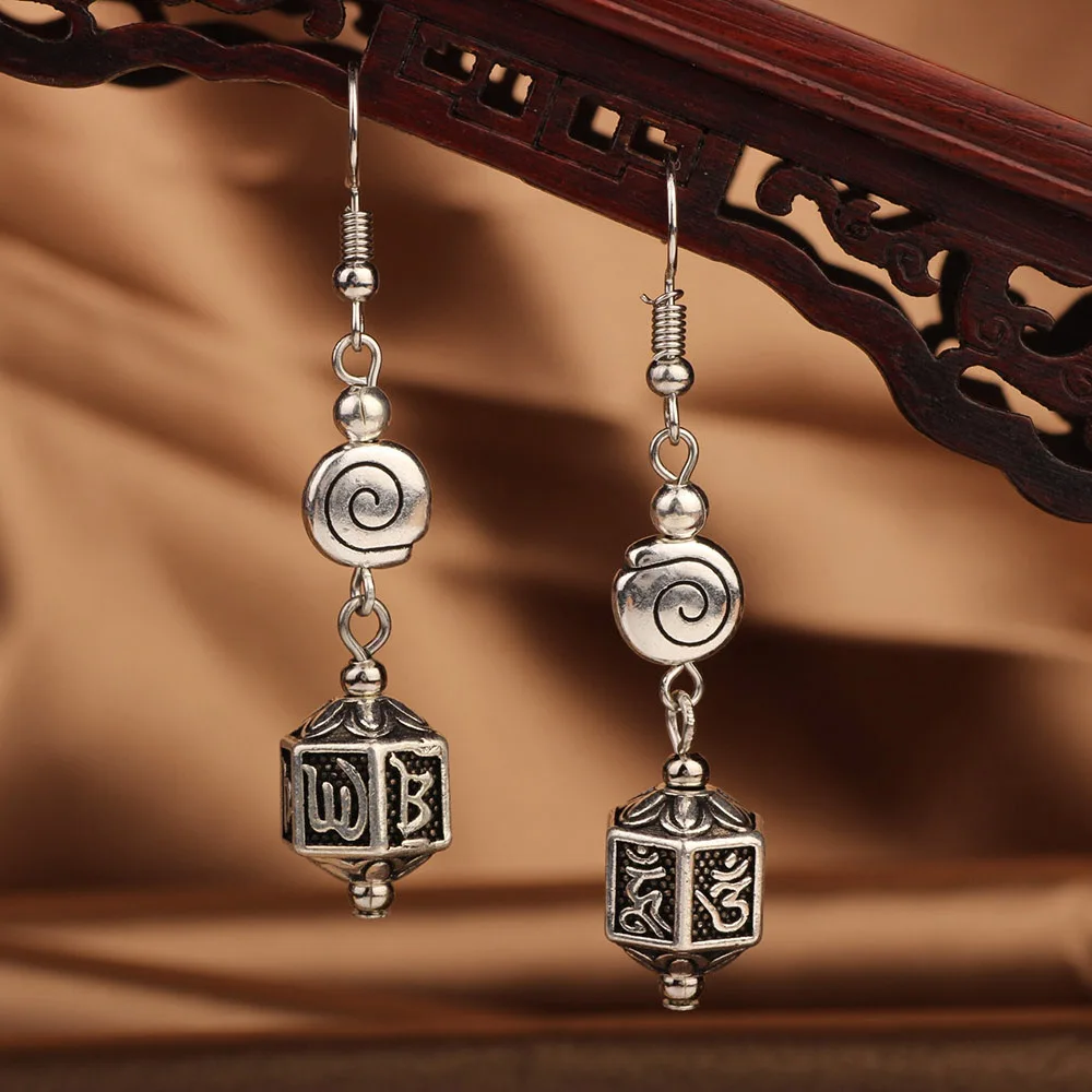 

Ethnic New Ancient Nepal Drop Long Earrings, Nature Stones Earrings, Vintage Earrings for Women 2020 Jewelry MYWINY