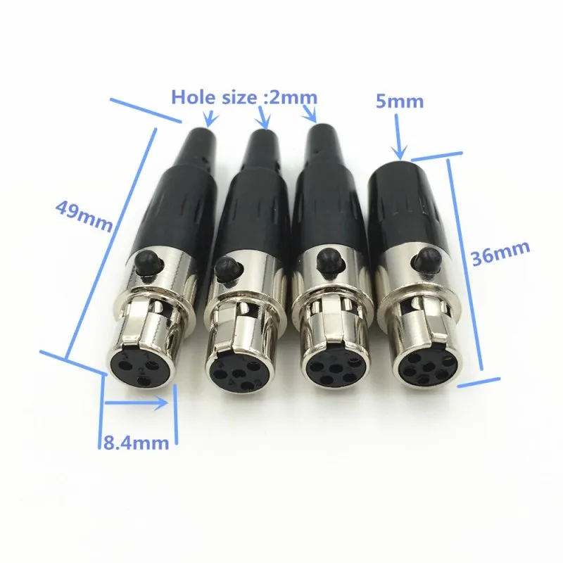 1 шт. Высокое качество Mini XLR 3 4 5 6 контактный разъем маленький Аудио Микрофон для