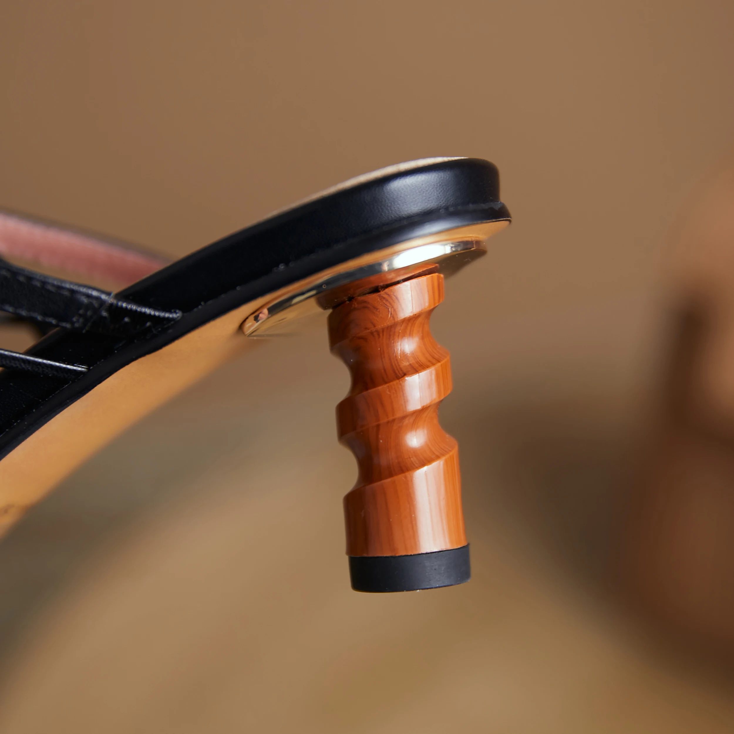 

MILI-MIYA Fashion Design Women Genuine Leather Pointed Toe Mules Strange Heels Slip On Solid Color Dress Party Summer Shoes