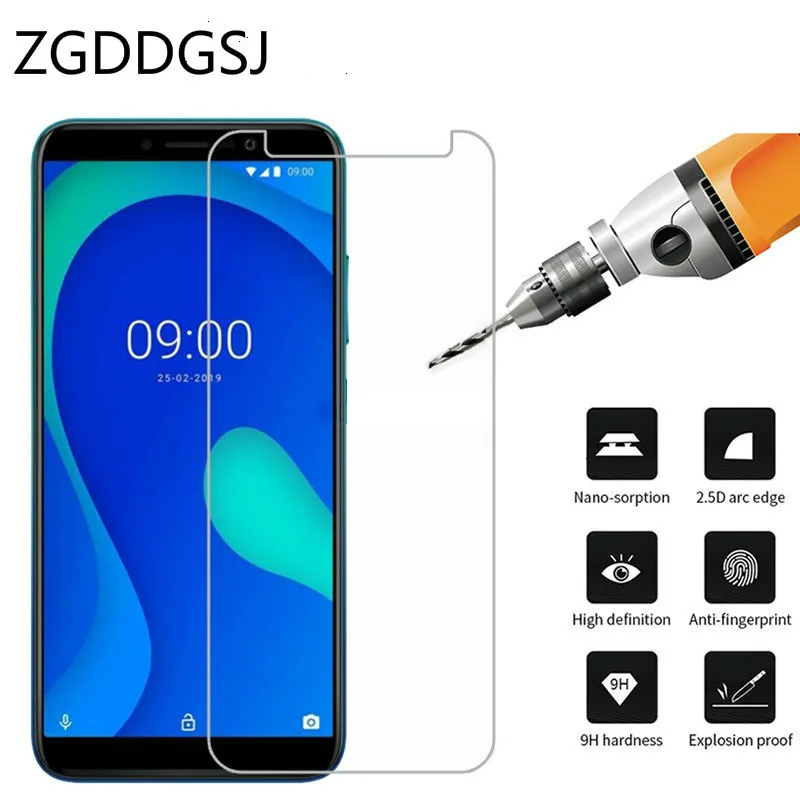 Закаленное защитное стекло 2.5D для Wiko Y80 Защитное wiko y80 y70 y50 9H защитная стеклянная