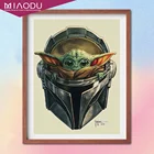 Алмазная 5D картина из Звездных войн, Набор для вышивки крестиком из мультфильма Baby Yoda, полноразмерная Мозаика из смолы для домашнего декора