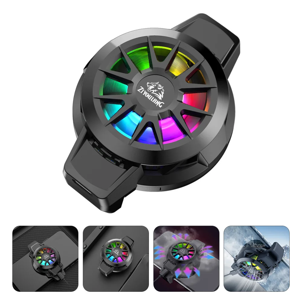 

Smartphone Cooler Fan Colorful Backlit Phone Silent Fan Cooling Device Supply