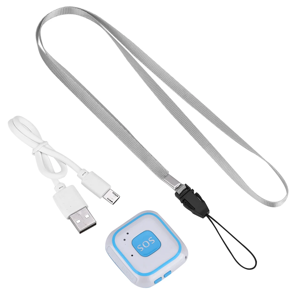 

Mini GPS Tracker Locator Kids Personal SOS Alarm APP Tracking (Blue)