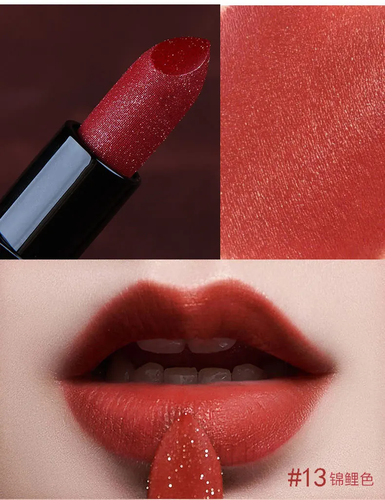 

New Glitter Lipstick colorful Matte Lipsticks cosmetic shining Lip Longlasting Waterproof Lipstick beauty makeup shimmer lip