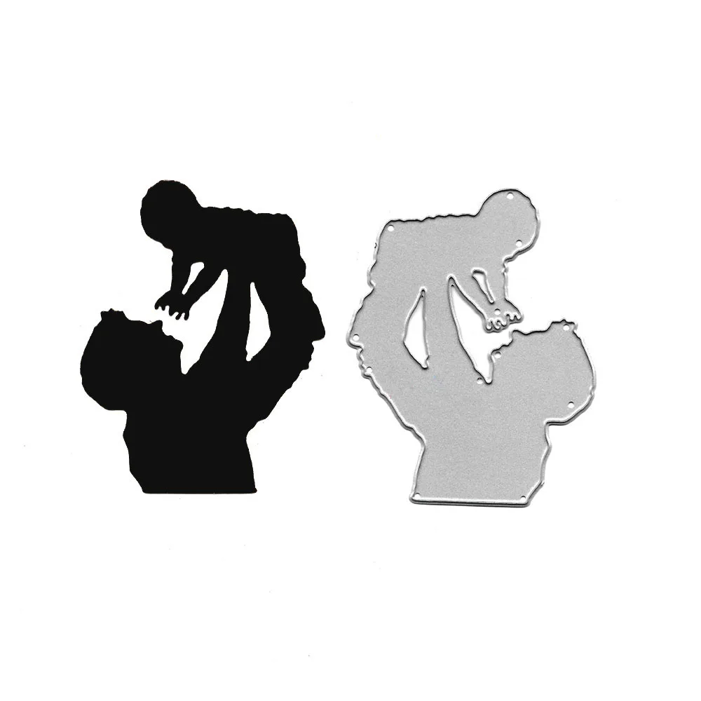 

Daddy and Baby Tie Metal Cutting Dies Scrapbooking Embossing Folders for Card Making Craft Stencil Slimline Dies Paper Mold