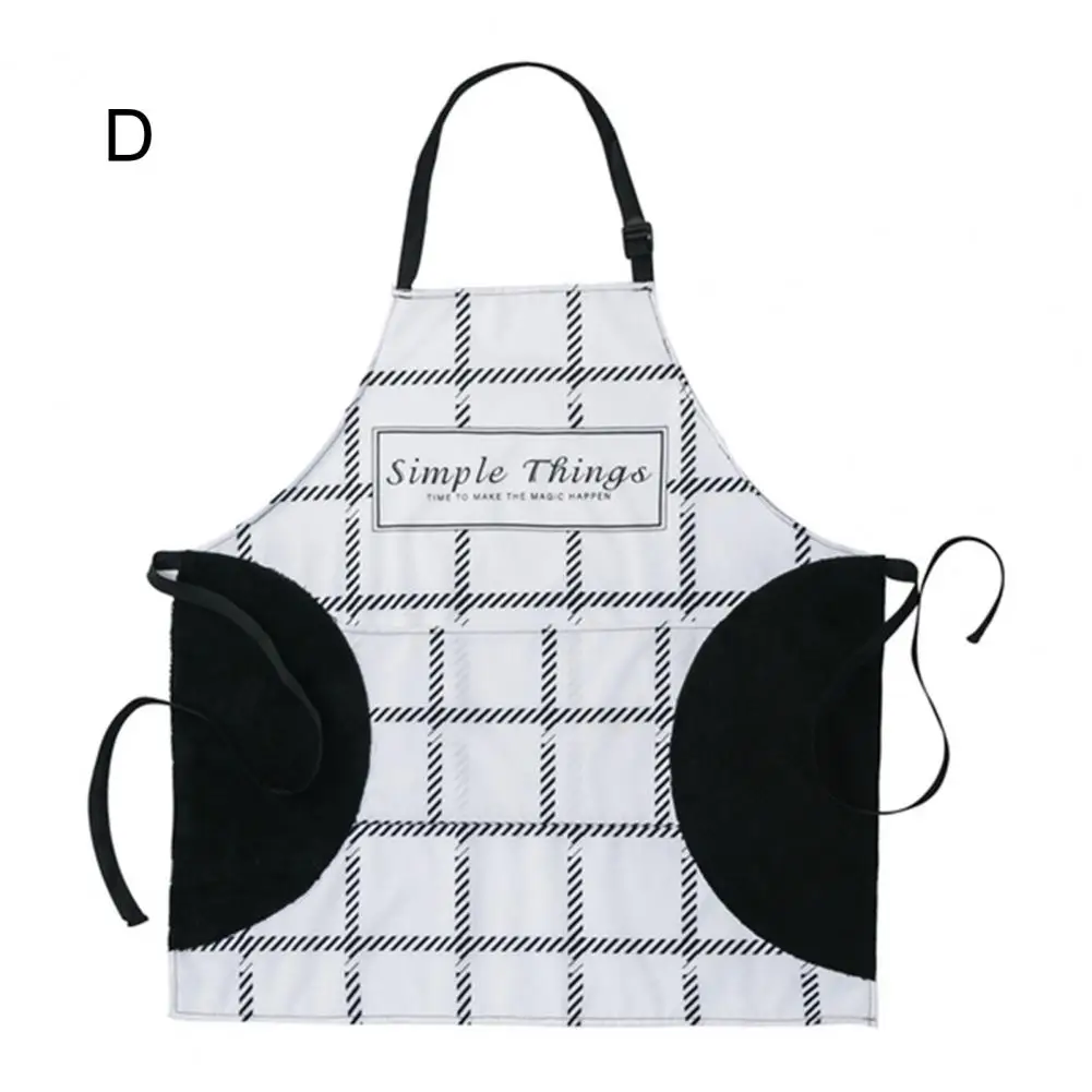 

Printed Hand-wiping Waterproof Greaseproof Housework Cooking Apron with Pocket