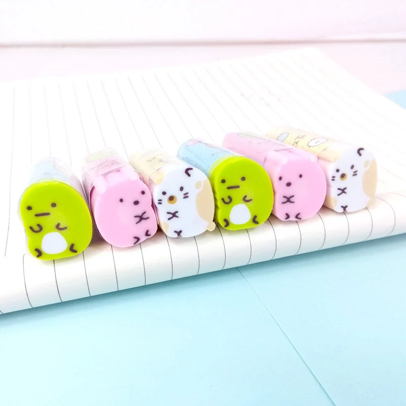 1 шт. Kawaii милые резинки Sumikko резиновые ластики креативные Ластики для кошек детей