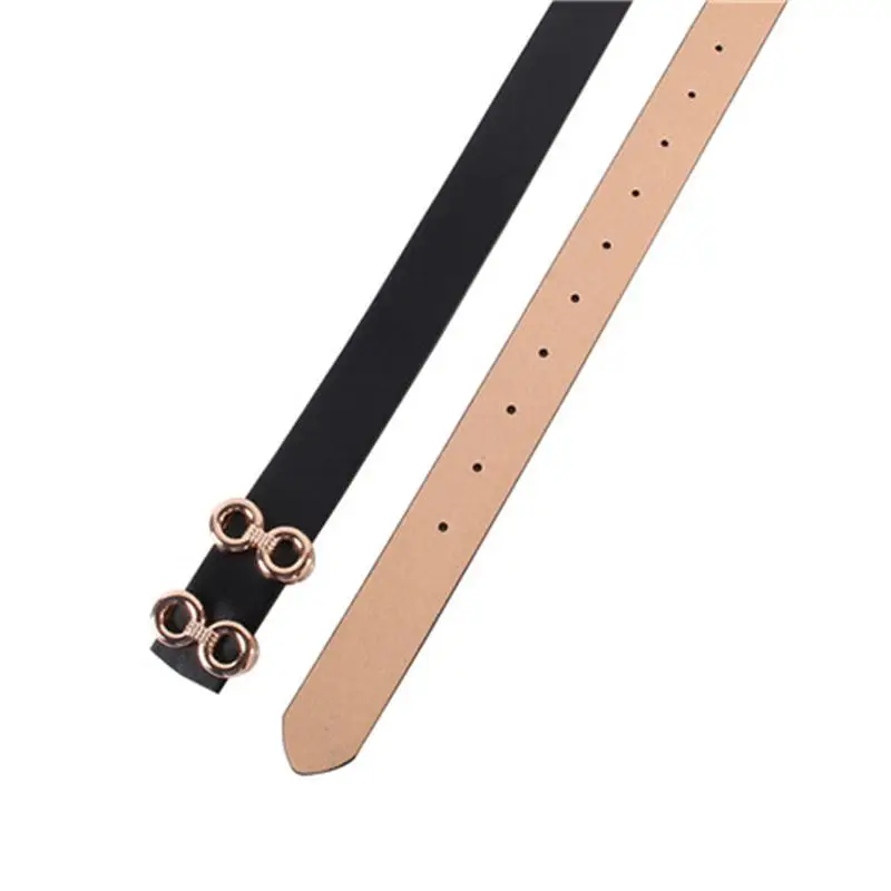 

Women's belt with metal double ring buckle can be paired with 2020 new leather belt and dress