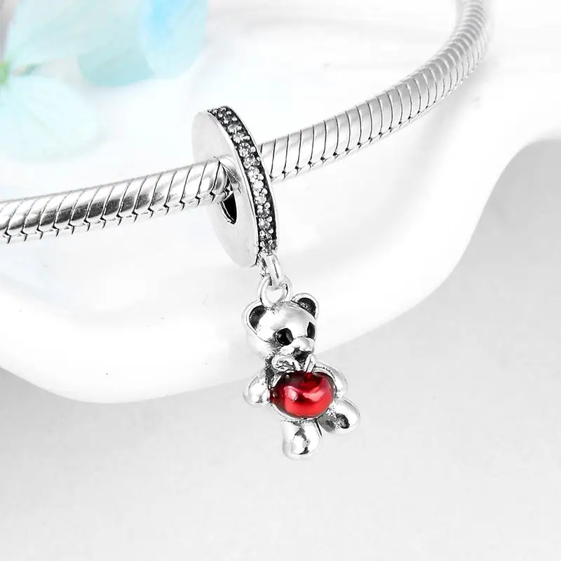 Стерлинговое Серебро 925 пробы красочные эмалированные квадратные Радужный Шарм