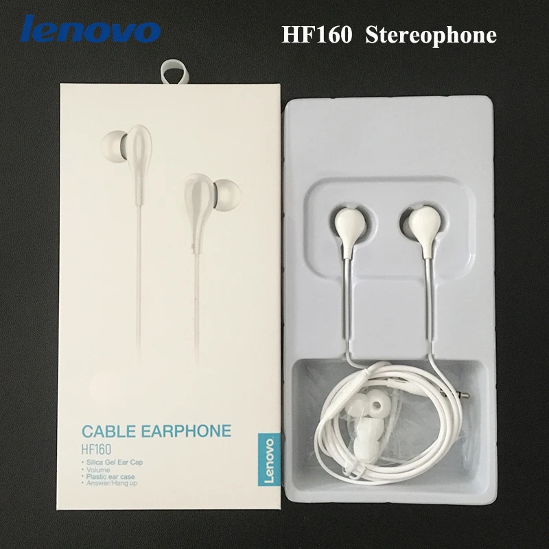 Оригинальная Проводная стереогарнитура Lenovo HF160 с разъемом 3 5 мм универсальный