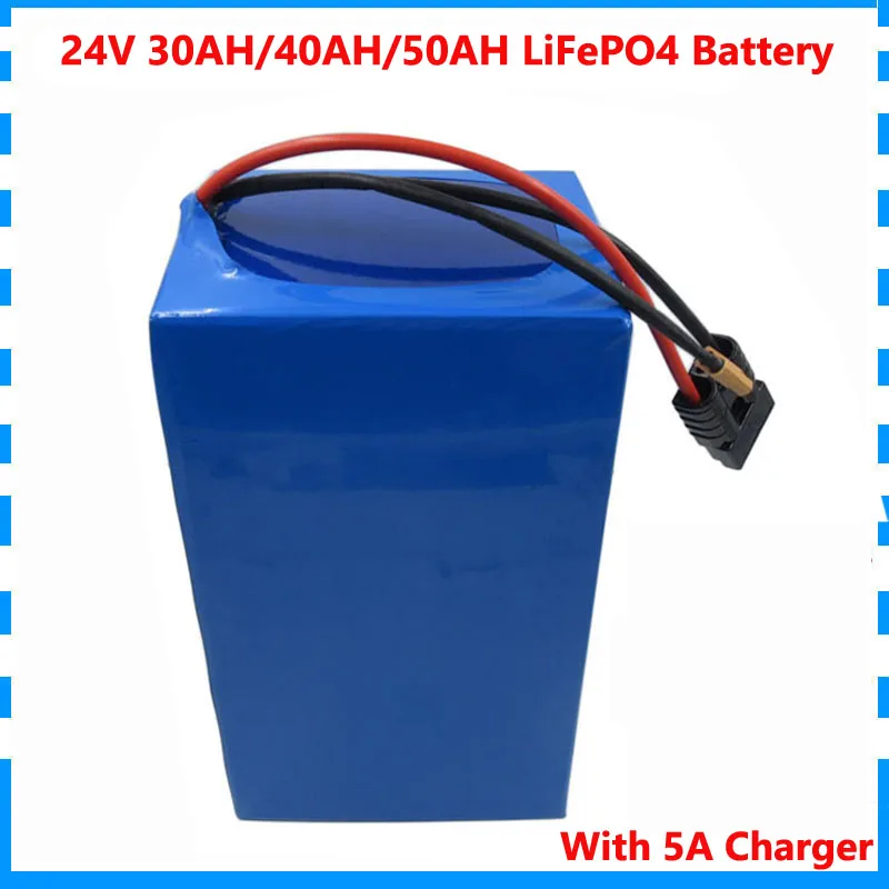 Аккумулятор lifepo4 1000 Вт 24 В 50 Ач 8S вольт 40 30 LiFePo4 электрический трицикл лодка яхта с