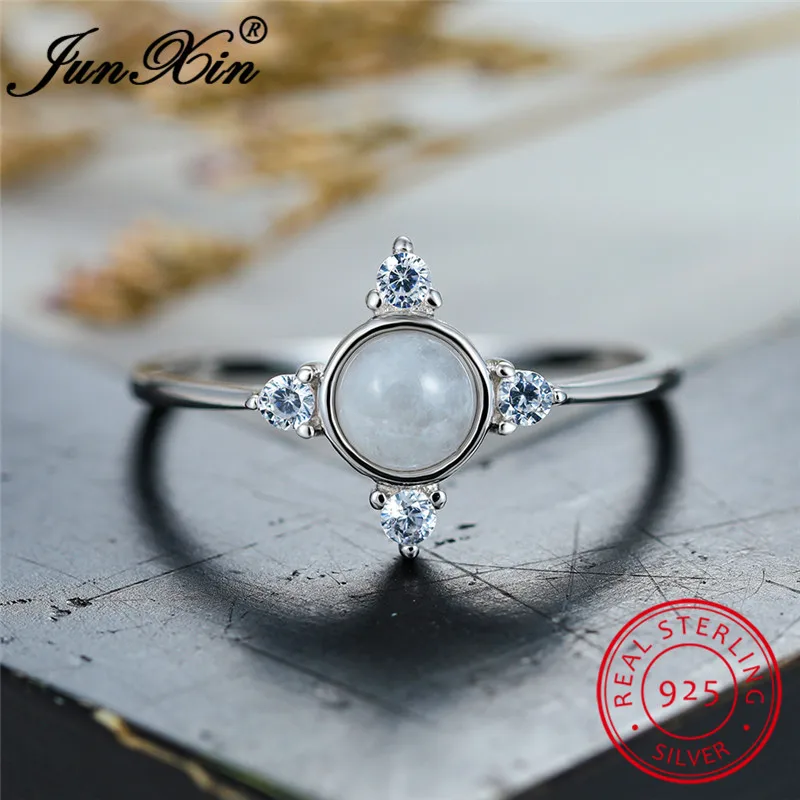 Античное кольцо из белого золота с Кольца для женщин нежными круглыми Белый