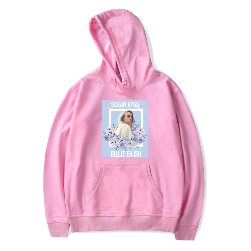 Уличная одежда Billie Eilish, толстовка с капюшоном, Мужская зимняя Толстовка с длинным рукавом в стиле Харадзюку, Повседневная Мягкая Белая простая Толстовка в стиле хип-хоп - Цвет: gray