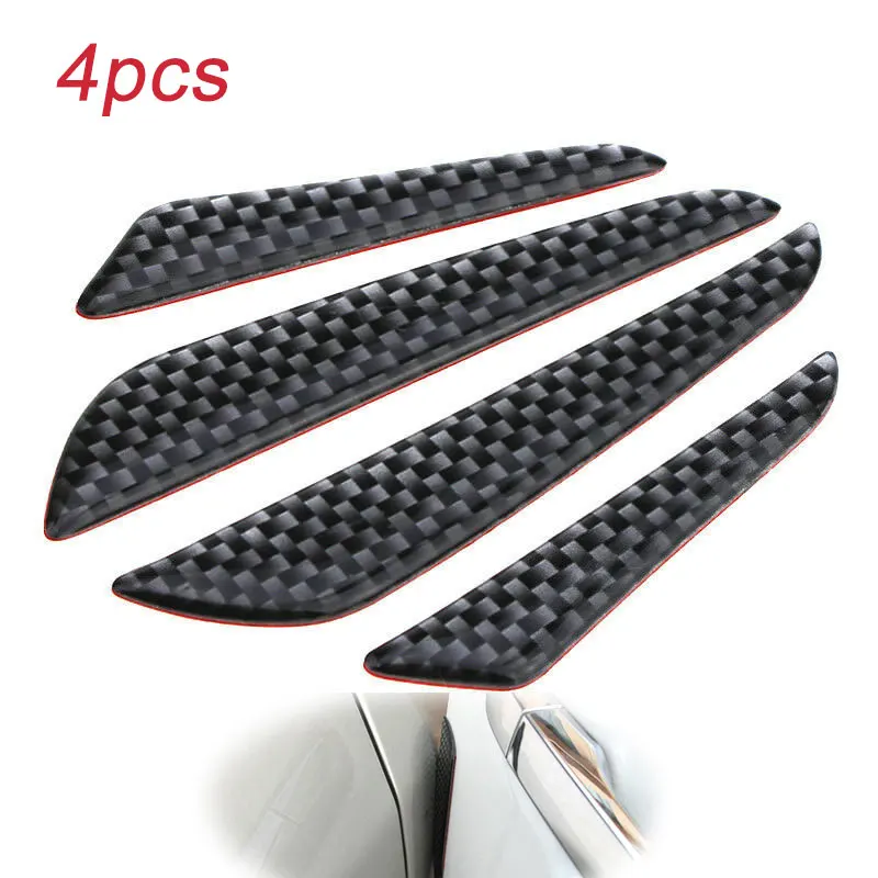 

4x Carbon Fiber Car Door Edge Guard Strip Scratch Protector Anti-collision Trim Anti-rub Car Door Edge Guards Molding Protection