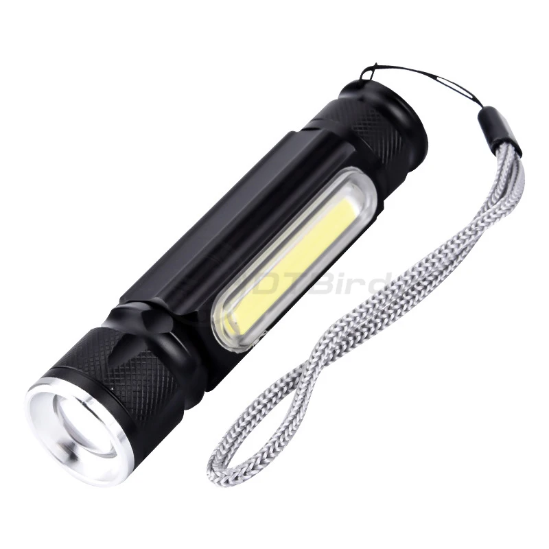 Многофункциональный светодиодный фонарик USB Перезаряжаемый сильный T6 + COB с