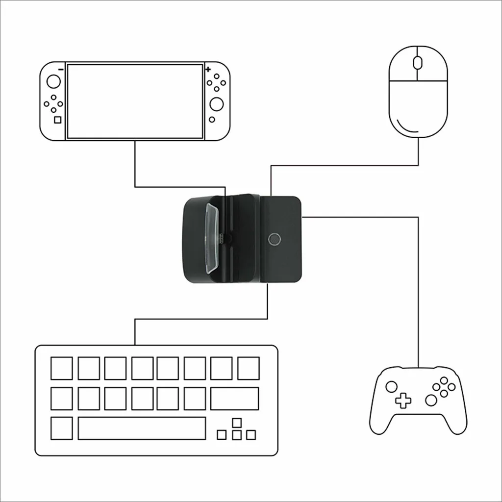 TYPE C док станция для HDMI база Зарядное устройство клавиатура Мышь конвертер NS Swich/PS4