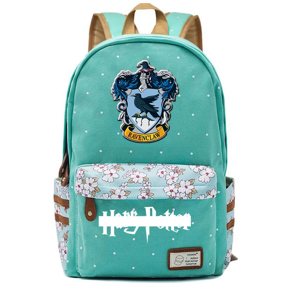 F0301 Горячая Волшебная школа Ravenclaw Орел детская школьная сумка для девочек Женская сумка рюкзак для подростков холщовый женский рюкзак