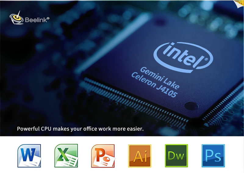 Мини пк Windows beelink x45 мини пк 8GB128GB LAN 1000M мини пк 8GB256GB ноутбук процессор Intelj4105 Beelink Gemini X45 мини пк