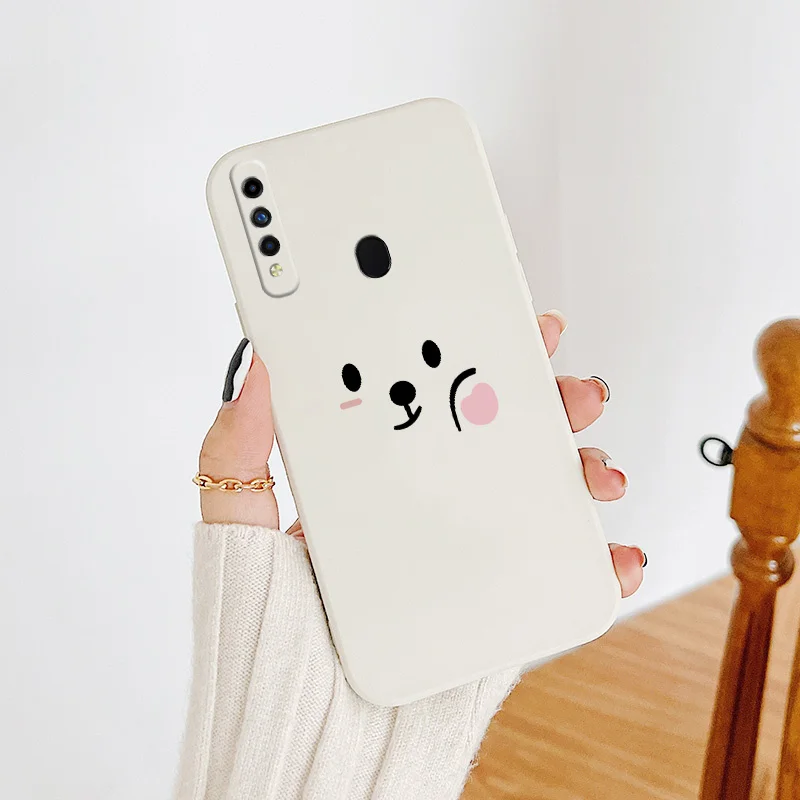 

Funny Face Liquid Soft Cover OPPO A9 A5 A7 A5S A3S A12 A15 A15S A16 A54 A74 A31 A33 A53 2020 A72 A83 A92 4G 5G Phone Case Funda