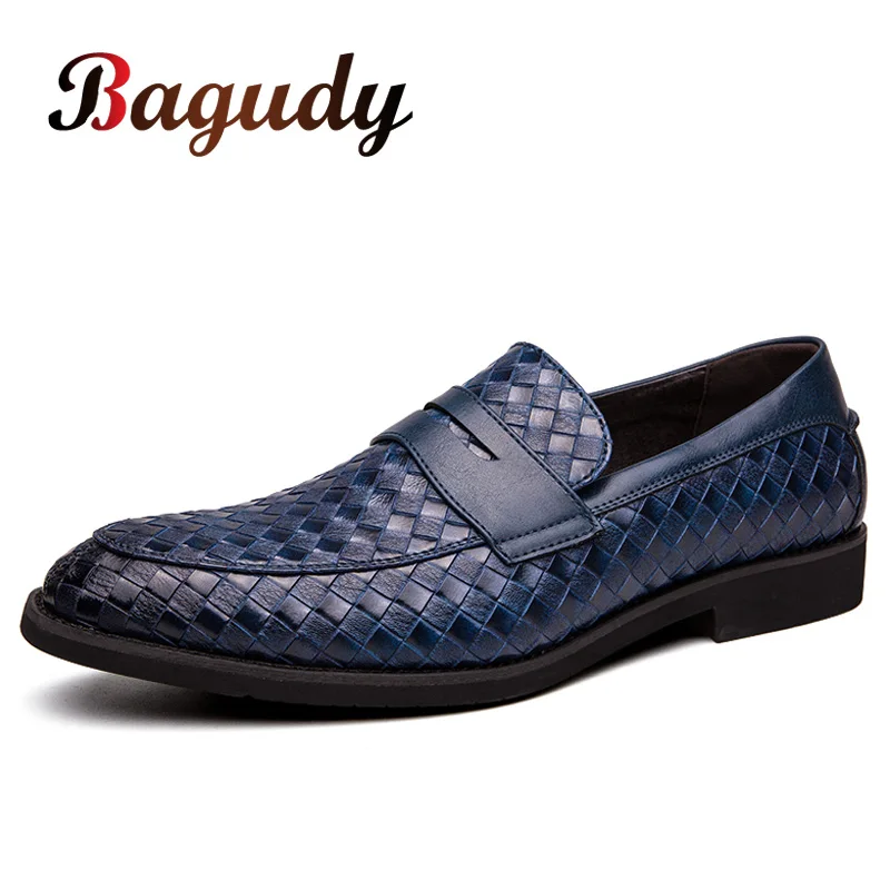 Мужские деловые туфли классические повседневные модные мокасины удобная