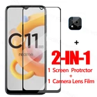 Защитное стекло с полным клеем для Realme C11 2021, закаленное стекло для Realme C11 2021, защитная пленка для телефона Realme C11 NFC