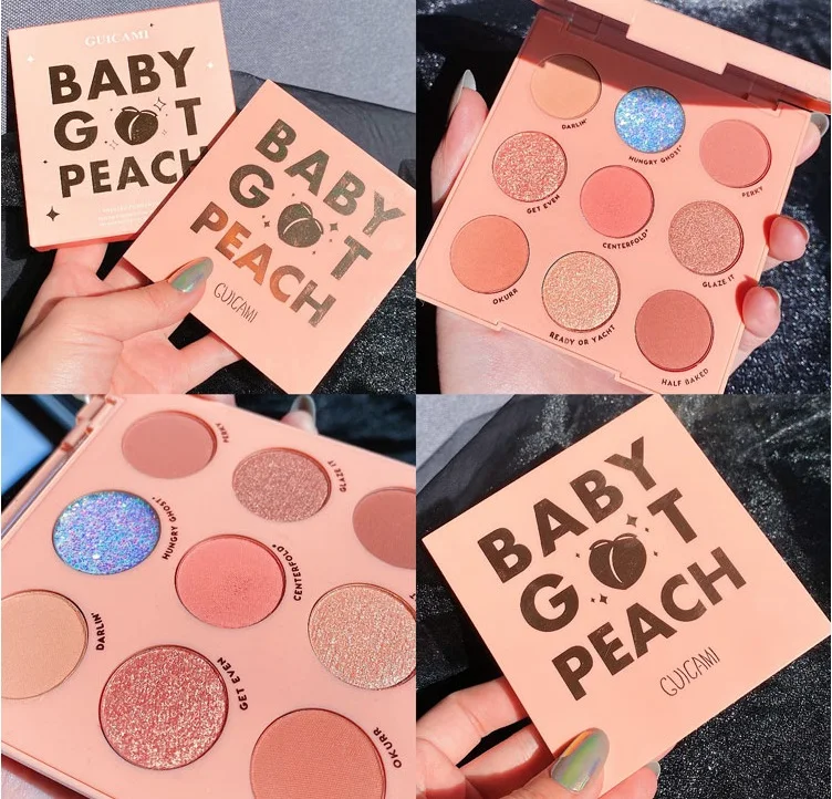 Палитра теней для век 9 цветов неоновые блестящие тени Мерцающая блестящая