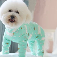 puppy dog spring jumpsuits sport clothing soft cotton wrap belly dogs rompers pet dog clothes poodle chihuahua outerwear outfits