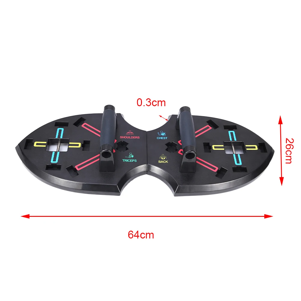 저렴한 휴대용 나비 모양 홈 체육관 접이식 푸시 업 보드 강도 훈련 전신 운동 시스템 보드 푸시 업 바