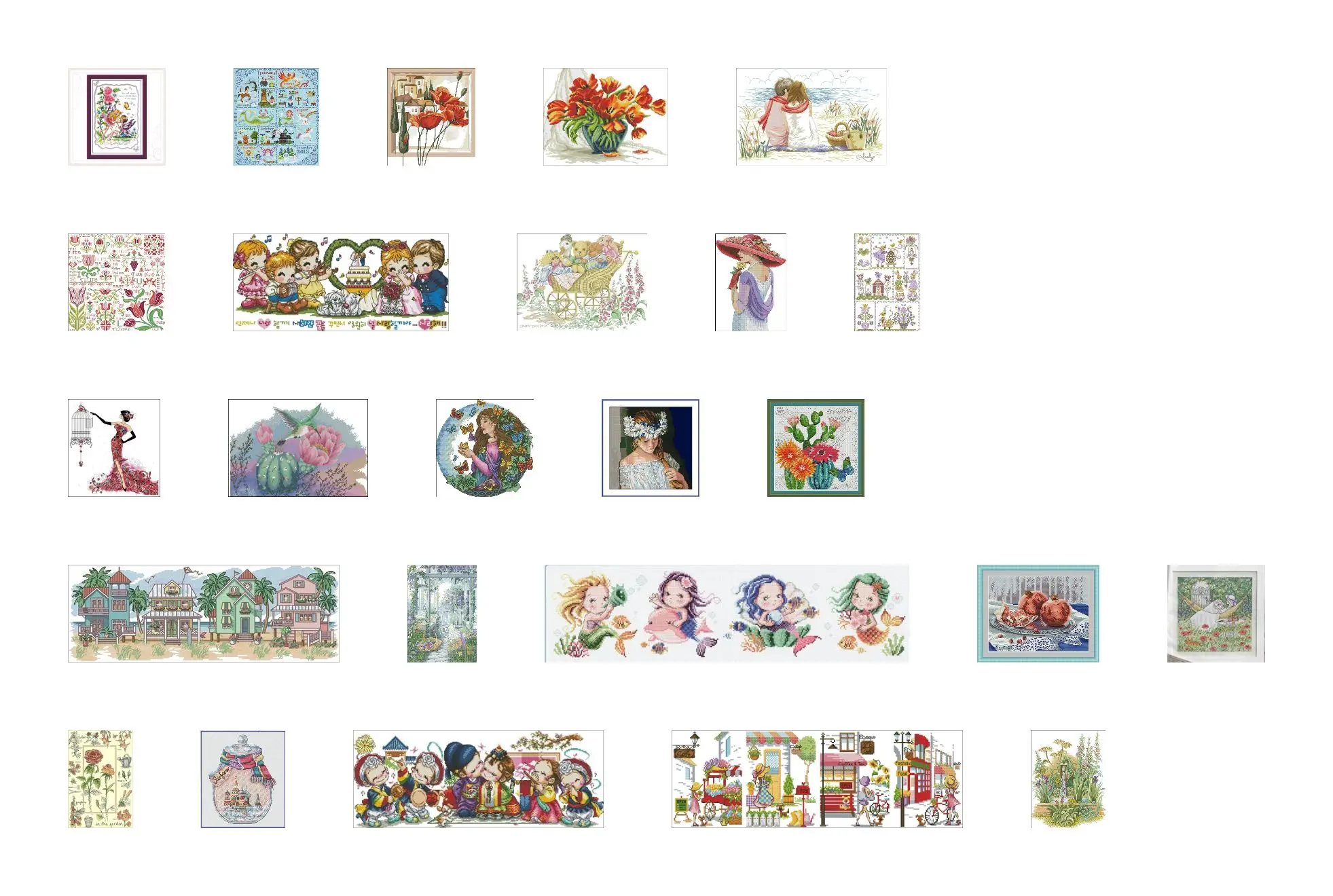 

Cross stitch , Cutie Counted Cross Stitch 11CT 14CT 18CT DIY Cross Stitch Kits Embroidery Needlework Sets