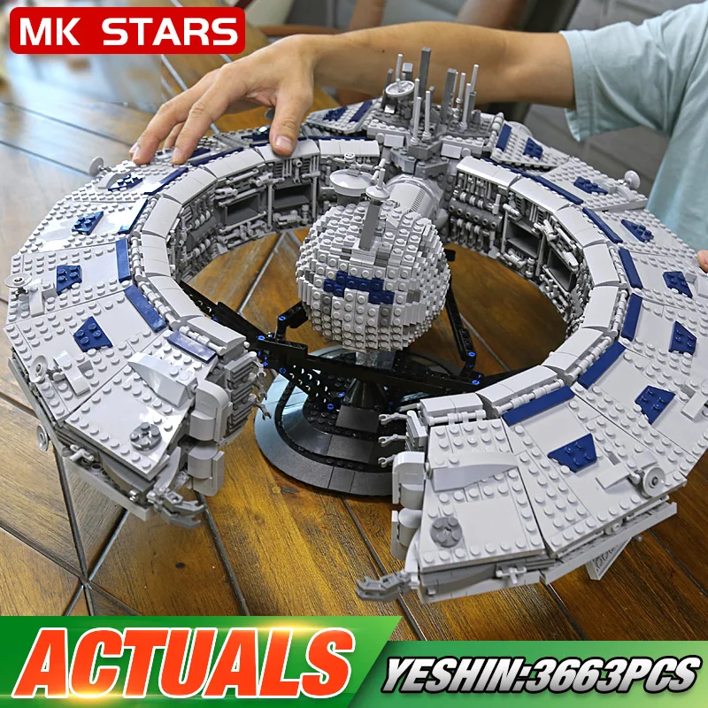 Форма король MOC Разрушитель Lucrehulk класс линкор управляющий дроид корабль