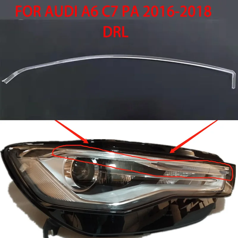 

Дневные ходовые огсветильник для Audi A6 C7PA 2016-18 DRL, направляющая пластина, Автомобильные дневные ходовые огсветильник, используется левая и правая фасветильник s